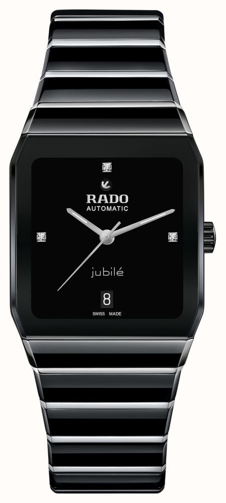 RADO Anatom automatisch diamanten 32 5 mm zwarte wijzerplaat zwarte hightech keramiek roestvrijstalen band R10201712