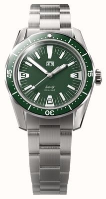HTD Aquatìc SpaceBoy Automatic Skindiver (39mm) Bottle Green Dial / 323 Stainless Steel Bracelet Watch AQUATIC-SPACEBOY-GREEN