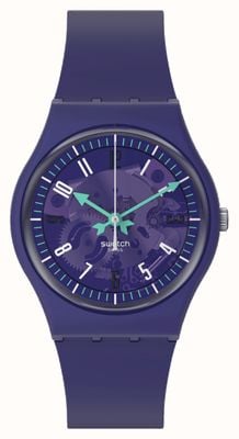 Swatch 光子紫（34mm）紫色表盘/紫色硅胶表带 SO28V102