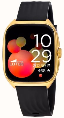 Lotus Smartime Ondas 2 第二代智能手表（41毫米）数字显示屏/黑色橡胶表带 50211/1