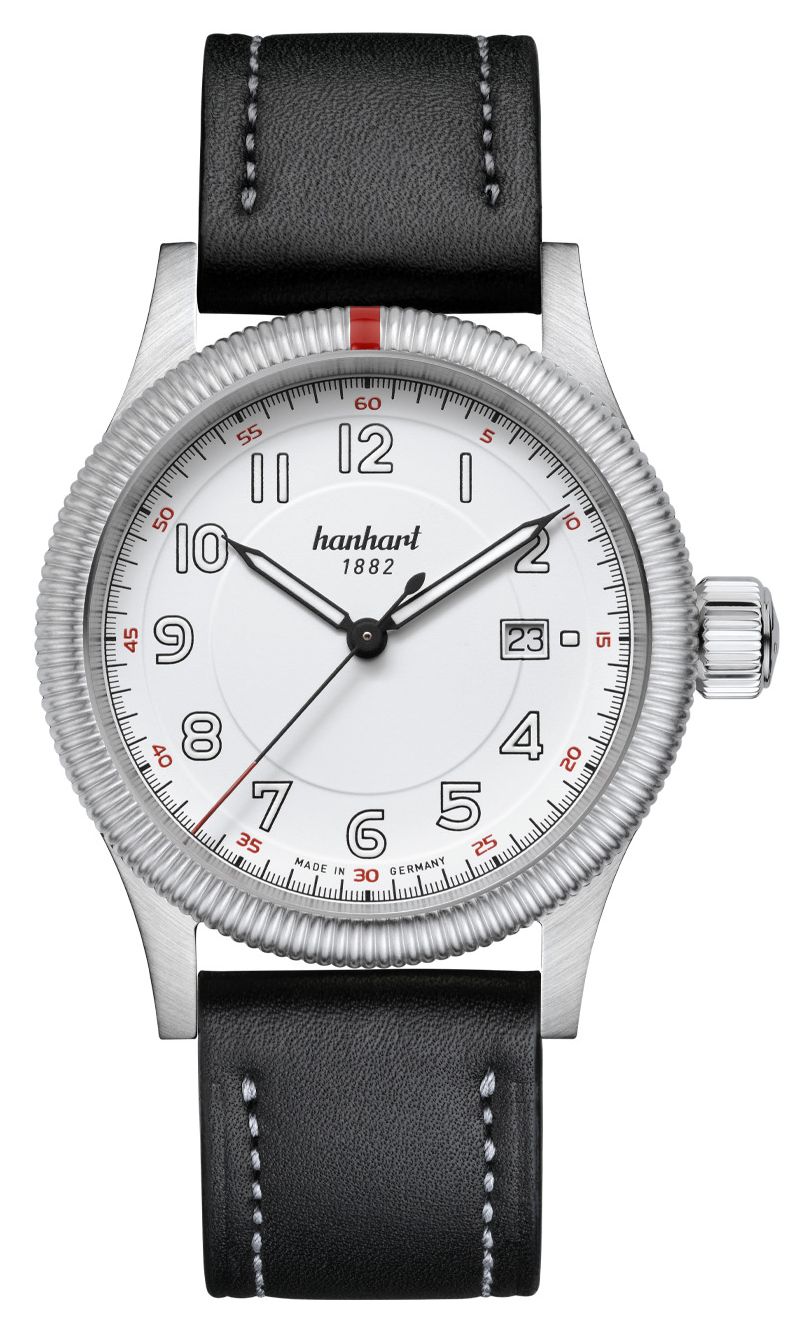 Hanhart automatique Pioneer One (42 mm), cadran blanc montre