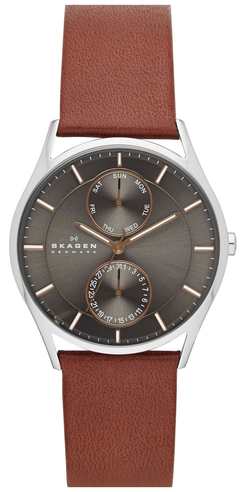 Skagen bracelet cuir marron holst pour homme SKW6086 montre