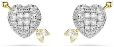 Swarovski Swarovski Idyllia Mixed Cuts Heart with Arrow Two Tone Stud Earrings 5737298