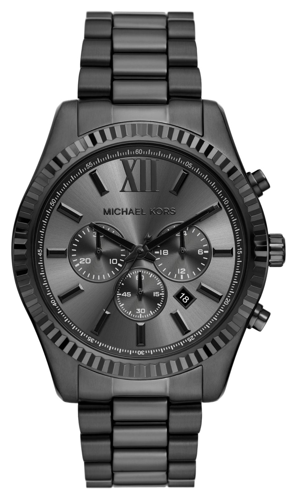 Michael Kors Cadran chronographe noir Lexington (44 mm) pour montre