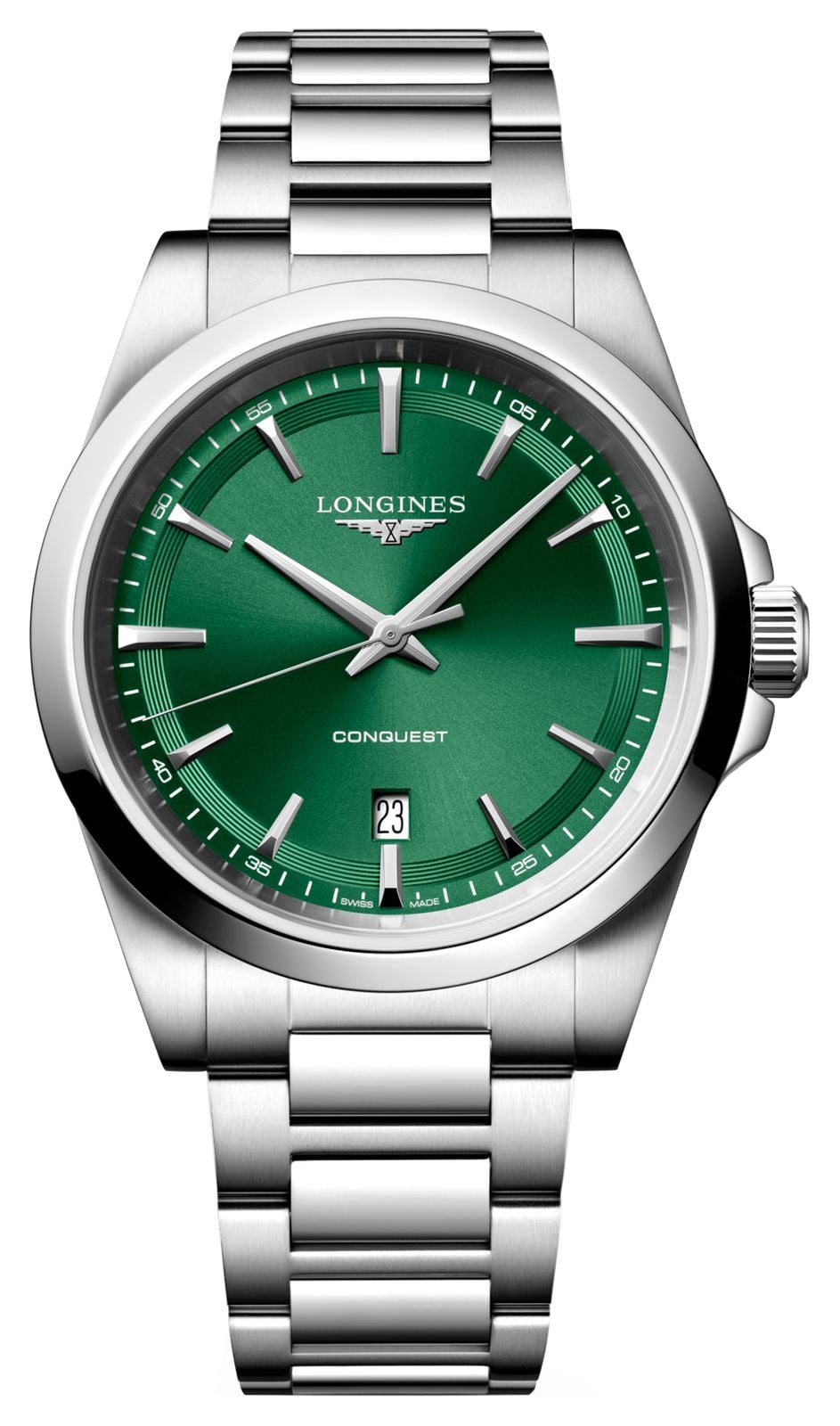 LONGINES Conquest quartz (41 mm) cadran vert soleillÃ© / montre