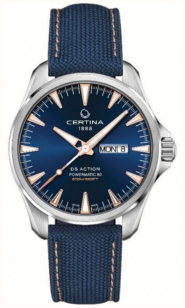 Certina ds action blue dial best sale