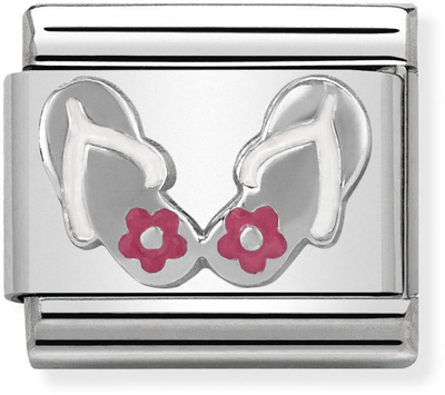 Nomination Classic Flip-Flops Sterling Silver & Steel Enamel Charm 330202/30