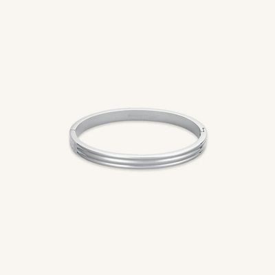 Rosefield Jewellery Damesarmband van roestvrijstaal met streeppatroon, zilverkleurig JBSBS-J1042