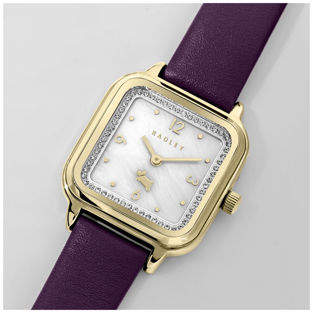 Radley Women s 28mm Mother of Pearl Dial Purple Leather Strap RY21812 James Moore Co. Jewellers of Distinction Since 1997 in Kenilworth