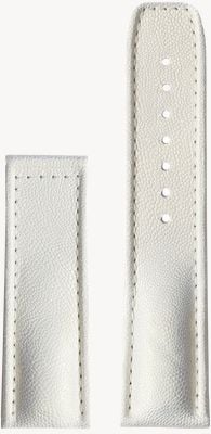 Hanhart Primus weißes Kalbleder-Armband – ohne Schließe (Größe M) – nur Armband für Uhren 9924.0620-07
