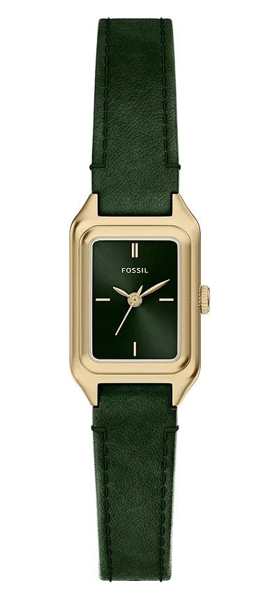 Fossil Raquel 18 mm trois aiguilles, bracelet cuir montre