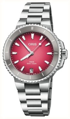 ORIS Aquis Date "Taste of Summer" Automatic (36.5mm) Pink Dial / Stainless Steel Bracelet 01 733 7792 4158-07 8 19 05P