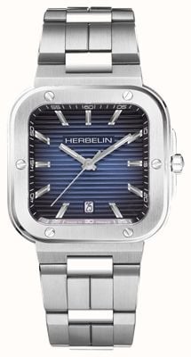 Herbelin Relógio com mostrador retangular azul Cap camarat 12246B15