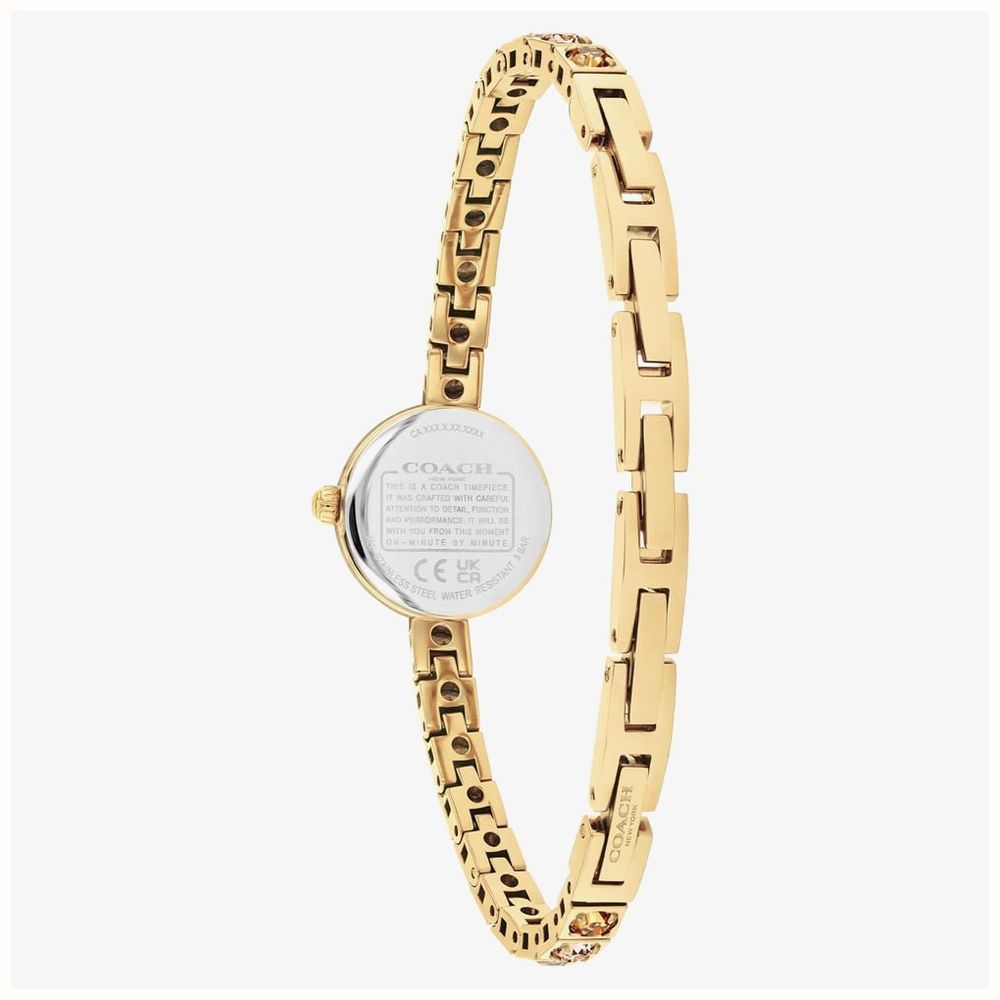Coach Ladies Iris Gold Dial Golden Tennis Bracelet 14504723 - vista alternativa 3