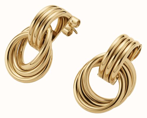 D.LOUISE Gold Plated Knot Statement Studs NAE-14
