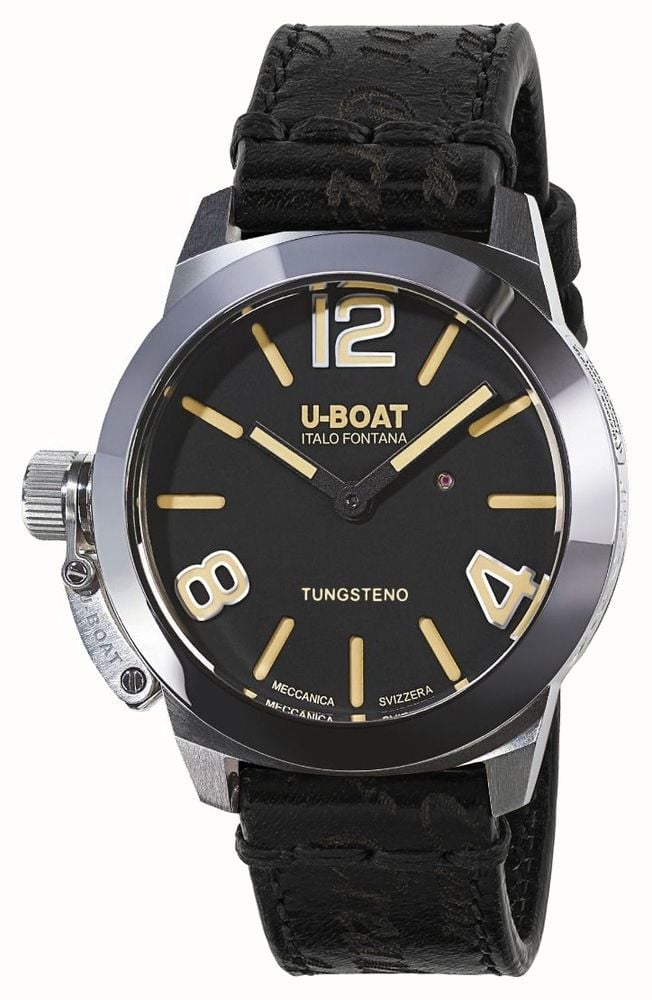 U-Boat クラシコ 40 ストラトス (40mm) ブラックダイヤル/ブラックレーザーエイジドレザーストラップ 9002