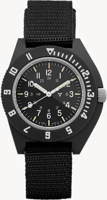 Marathon NAV Black Navigator Quartz (41mm) Black Dial / Black Ballistic Nato Strap Watch WW194001BK-0801