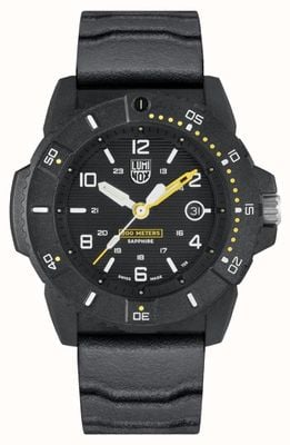 Luminox Selo da marinha dos homens 3600 série | pulseira de borracha preta | mostrador preto XS.3601