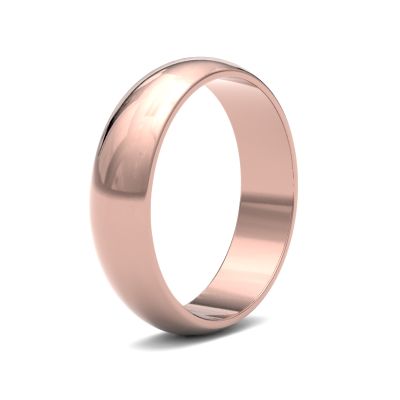 James Moore Wedding Ring | 9 karaat roségoud | 5 mm | licht | maat d-vorm | ag_5gld-9r AG_5GLD-9R
