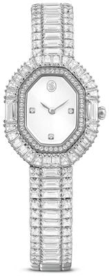 Swarovski Matrix Octagon (25mm) Silver Sunray Dial / Crystal-Set Stainless Steel Bracelet 5724516