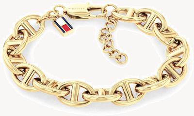 Tommy Hilfiger Marina Link Stainless Steel Bracelet Gold Tone 2781018