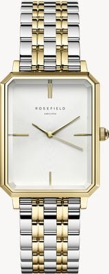 Rosefield Octagon (23mm) White Dial / Two-Tone Stainless Steel Bracelet OWSSSG-O48