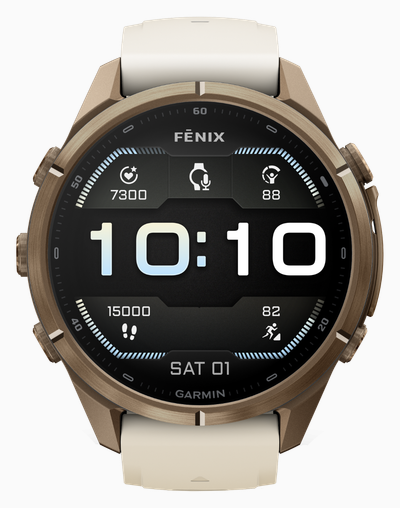 Garmin Fenix 9 Pro 43mm Premium GPS Smartwatch - Autumn Gold Titanium With Cream/French Grey Silicone Watch 010-04335-26