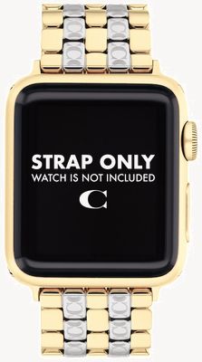 Coach Apple Watch-band (38/40/41 mm) tweekleurig roestvrij staal 14700245