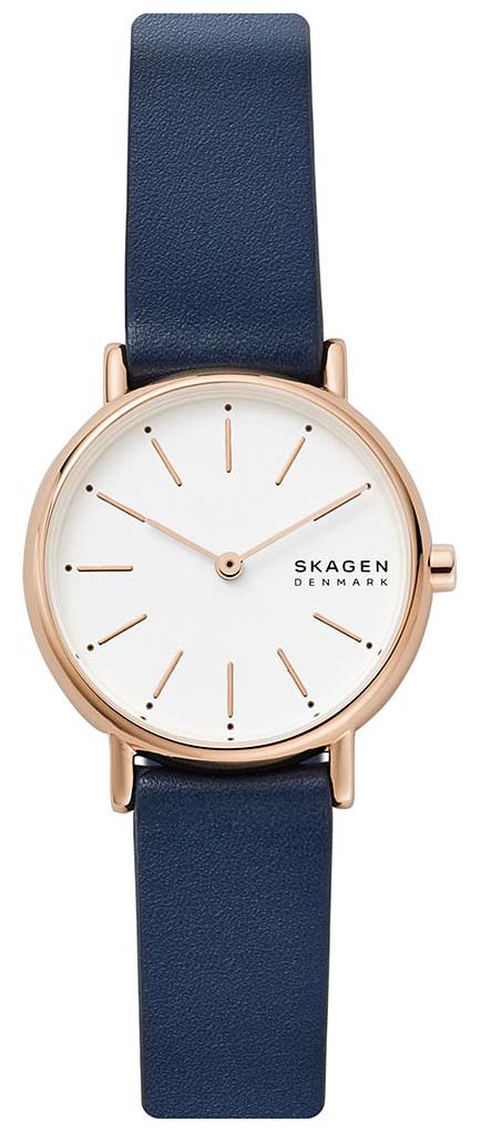 Skagen bracelet cuir bleu Signature SKW2838 montre