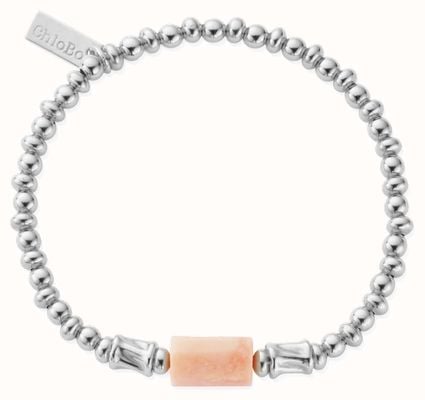 ChloBo Love Spirit Stone Bracelet - Pink Opal - 925 Sterling Silver (18cm) SBSSPO
