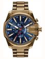 Diesel Mega Chief Slim Gold Plated Bracelet Blue Dial DZ4736