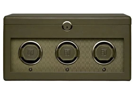 WOLF Earth Triple Watch Winder In Olive 190541 Jewellery