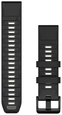 Garmin Nur Quickfit® 22-Uhrenarmband, schwarzes/kieselgraues Silikon 010-13392-00