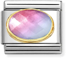 Nomination Classic Light Blue Rose Gemstone Steel Charm 030612/035