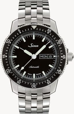 Sinn 104 st sa i pulseira de relógio piloto clássico de aço inoxidável 104.010-BM104F0104A FINE LINK BRACELET