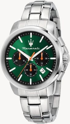 Maserati Successo Quartz Chronograph (42mm) Green Dial / Stainless Steel Bracelet R8873621043