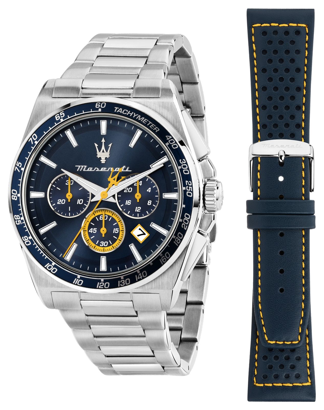 Maserati Velocit&Atilde;&nbsp; Quartz Chronograph 43mm Blue Dial  Watch