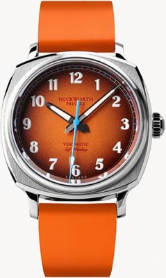 Duckworth Prestex Verimatic (39 mm) orangefarbenes Fumé-Zifferblatt / orangefarbenes Kautschuk D891-05-OR