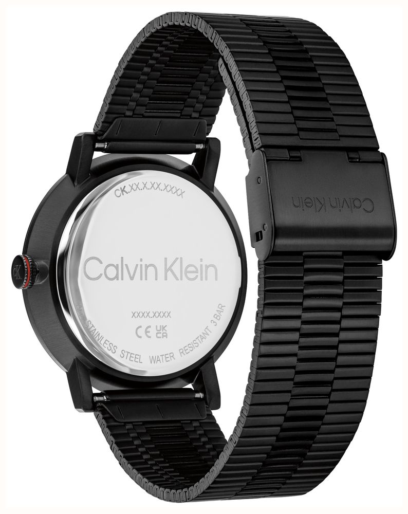 Calvin Klein CK Real Quartz (40mm) Black Dial / Black PVD Stainless Steel Bracelet 25200600 - vista alternativa 2