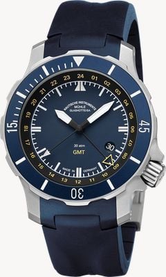 Mühle Glashütte Seebataillon gmt (45mm) niebieska tarcza / niebieski pasek gumowy M1-28-62-KB-II