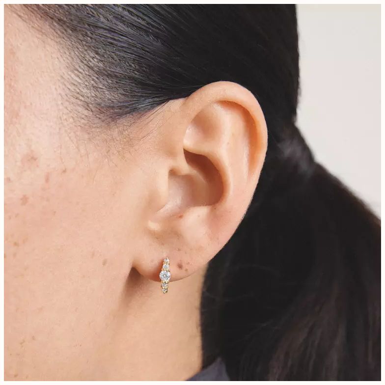 Thomas Sabo Thomas Sabo Hoop Earring with white zircona CR778-M01-14 - widok alternatywny 3