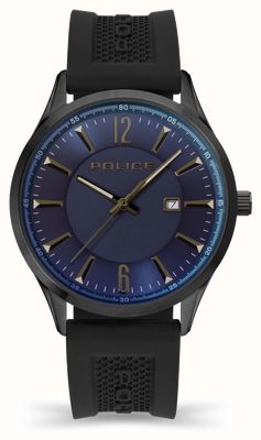 Orologio Police Flick – Quadrante Nero Con Teschio, Cassa 47mm In Acciaio, Bracciale Grigio