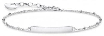 Thomas Sabo Silver Engravable Bracelet Classic bar with Dots A1975-001-21-L19V