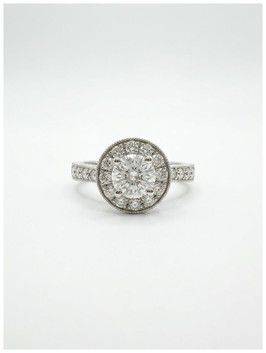 James Moore & Co Round Brilliant Natural Diamond Platinum Jewellery