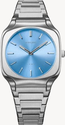 D1 Milano Square Maldives Sea (37mm) Light Blue Sunray Dial / Stainless Steel Bracelet SQBJ05