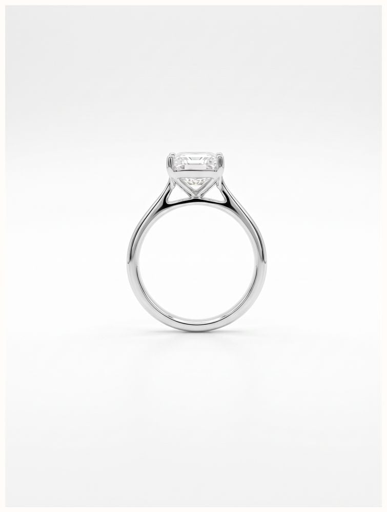 3.04ct Radiant Lab Grown Diamond Platinum Ring J71383 - vista alternativa 3
