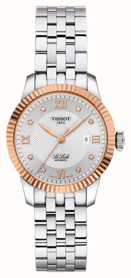 Tissot Le Locle 18k Gold Bezel (29mm) Silver Dial / Stainless Steel Bracelet T9322074103600