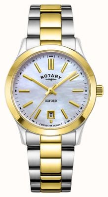 Rotary Women's Oxford (30mm) Mother-of-Pearl Dial / Two-Tone Stainless Steel Bracelet LB05521/41