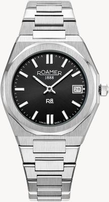 Roamer R8 女士石英（32毫米）黑色表盘/不锈钢表带 972857 41 85 20