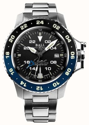 Ball Watch Company Ingenieur-Kohlenwasserstoff-Aerogmt-Schlittenfahrer (42 mm) Edelstahlarmband DG2018C-S17C-BK